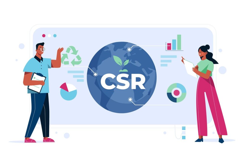 organic flat csr concept illustrated 52683 61243